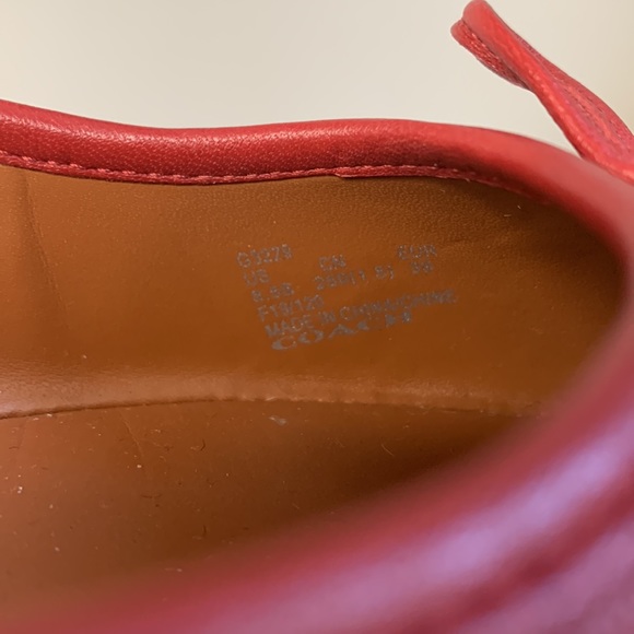 Red Coach Leather Ballet Flat - Picture 6 of 6